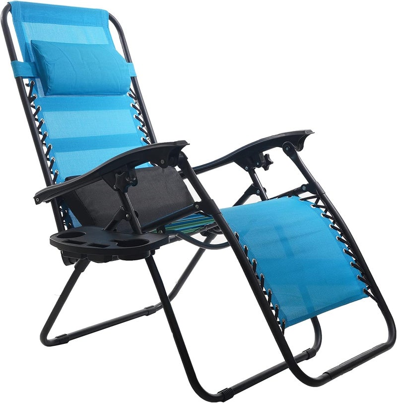Hanperal 2Pack Zero Gravity Chair Cup Holder for Zero Gravity Chair, Upgraded Version Cup Holder, Universal Clip On Chair Table with Mobile Device Slot and Snack Tray/Black - Image 4